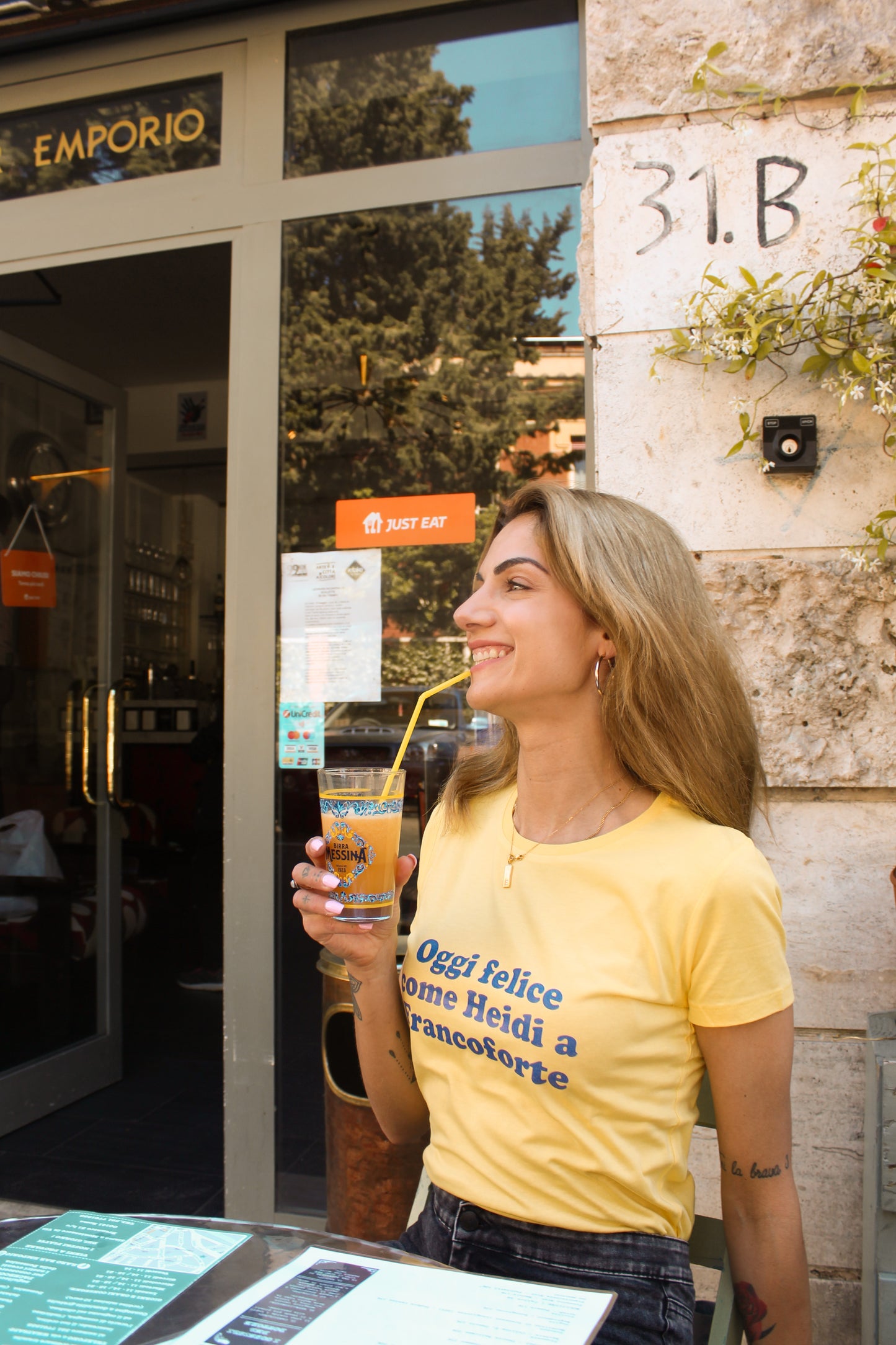 Maglia Donna Oggi felice come Heidi a Francoforte