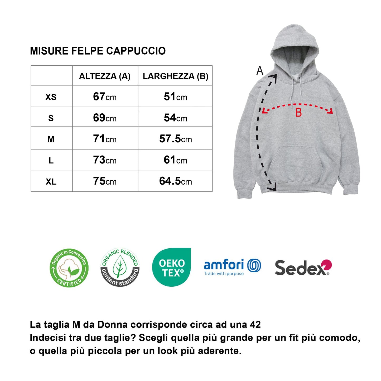 Felpa Cappuccio "Potrà sembrarvi che io stia bene..."