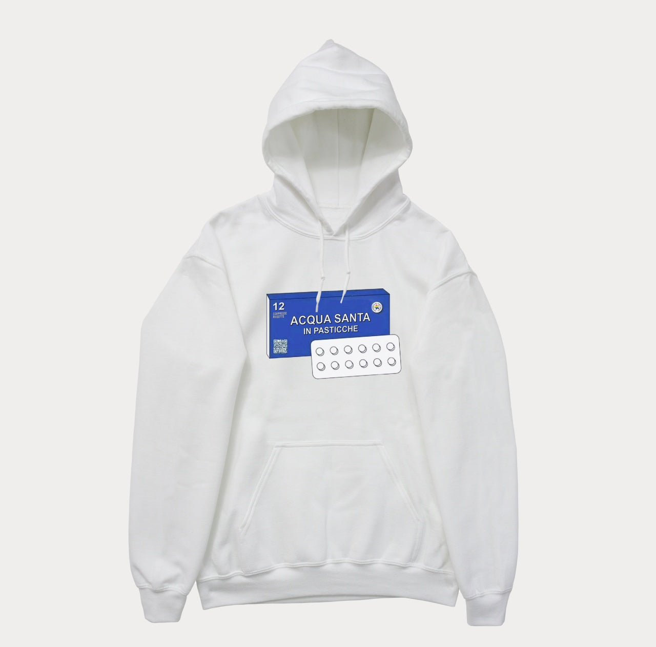 Felpa Cappuccio "Acqua santa in pasticche"