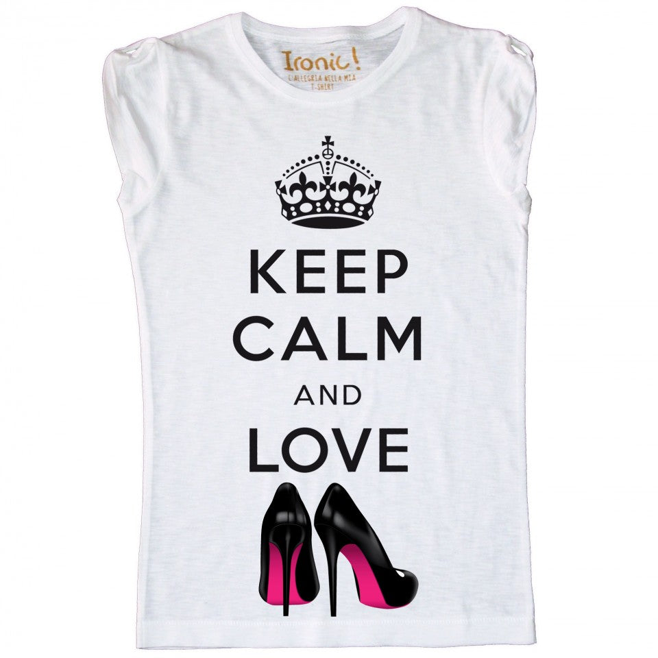 Maglia Bambina Keep Calm and Love Shoes