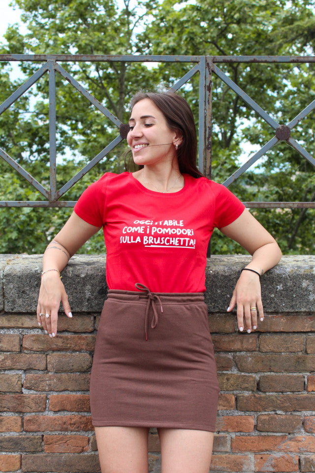 Maglia Donna "Stabile come i pomodori sulla bruschetta"