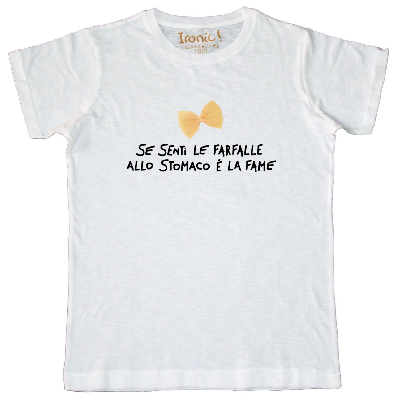 Maglia Uomo "Se senti le farfalle allo stomaco è la fame"