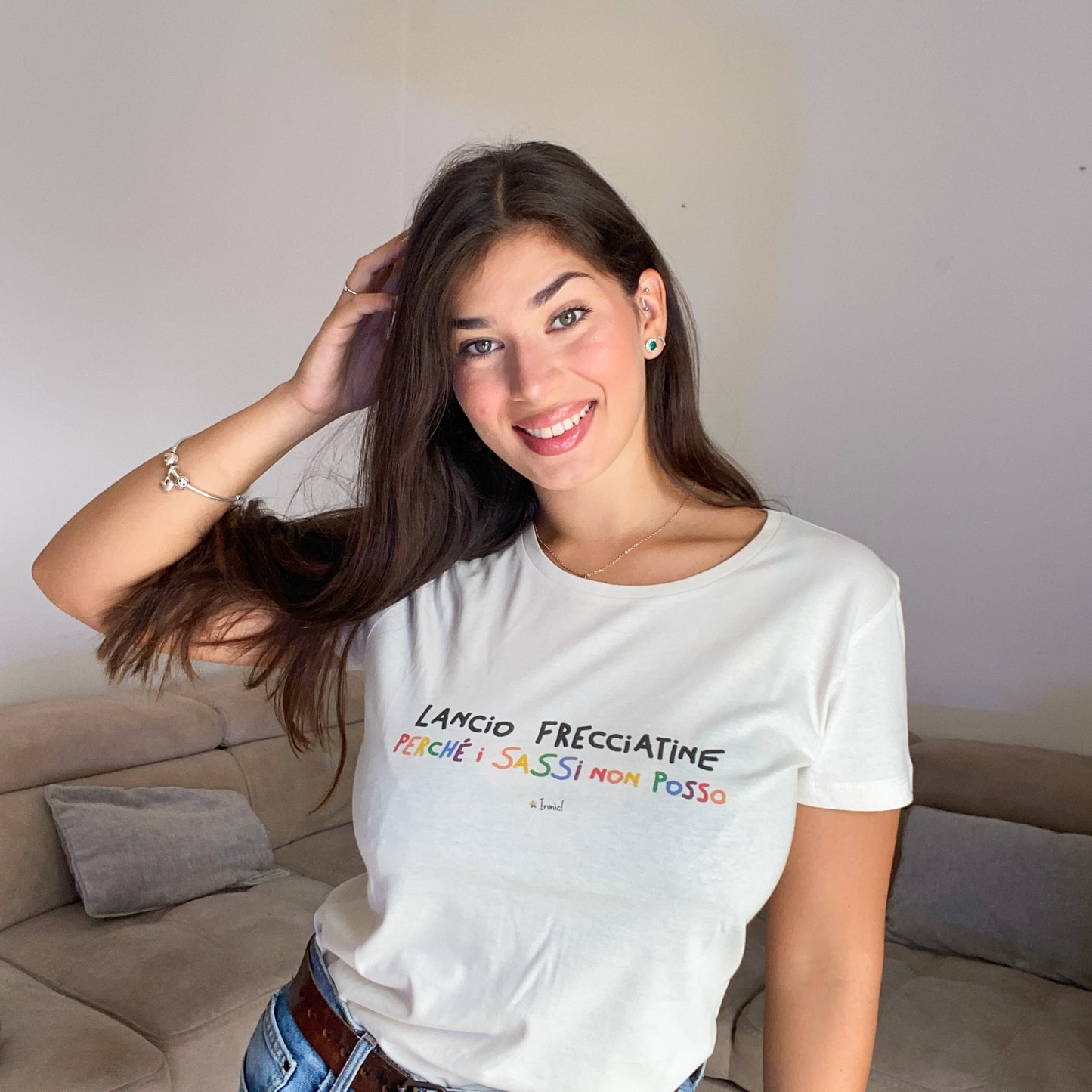 Maglia Donna Lancio frecciatine perché i sassi non posso