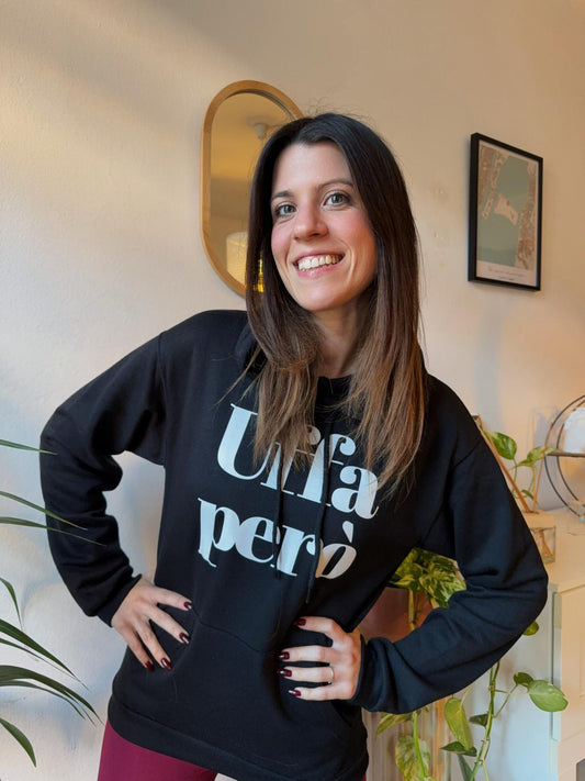 Felpa Cappuccio "Uffa però"