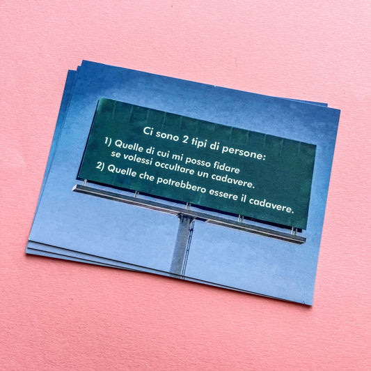 Cartolina "Ci sono due tipi di persone..."