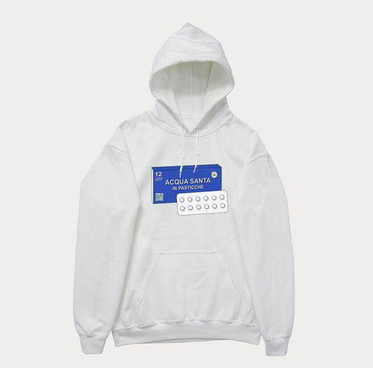 Felpa Cappuccio "Acqua santa in pasticche"