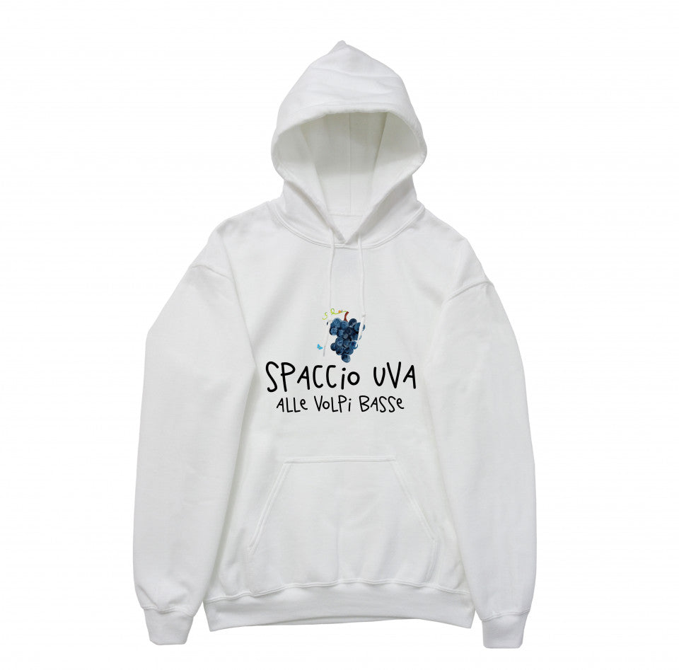 Felpa Cappuccio "Spaccio Uva alle Volpi basse"