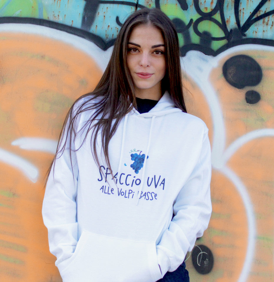 Felpa Cappuccio "Spaccio Uva alle Volpi basse"