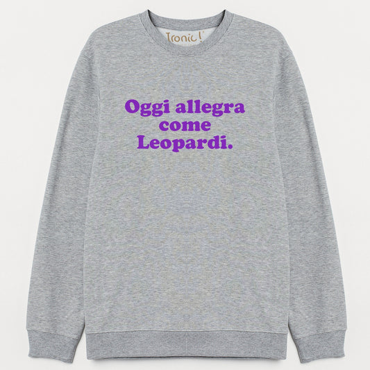 Felpa Donna "Allegra come Leopardi"