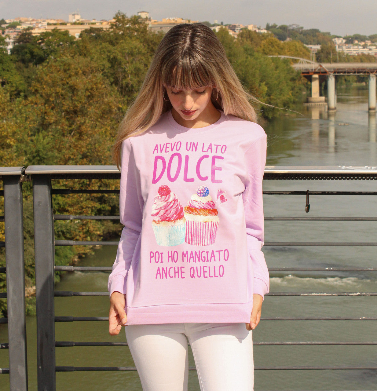 Felpa Donna "Avevo un lato dolce, poi ho mangiato anche quello"