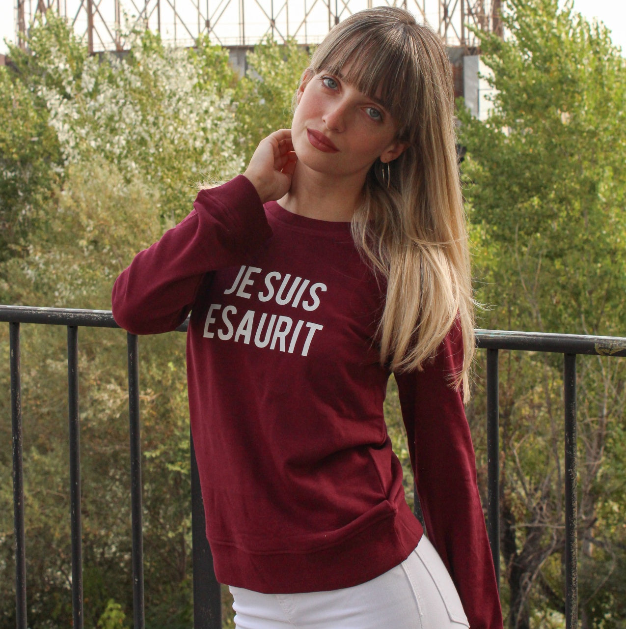 Felpa Donna "Je Suis Esaurit"