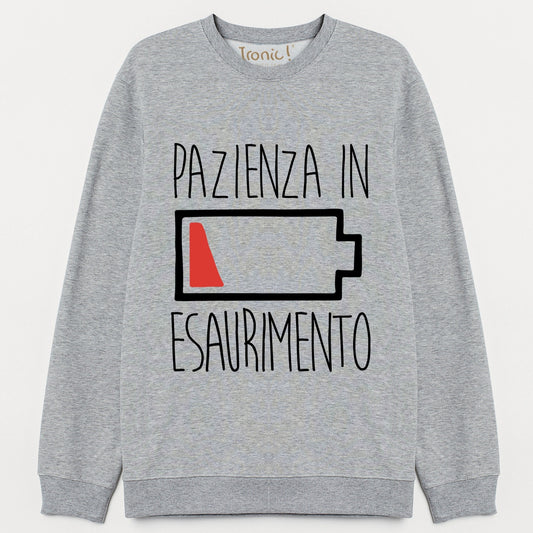 Felpa Donna "Pazienza in esaurimento"