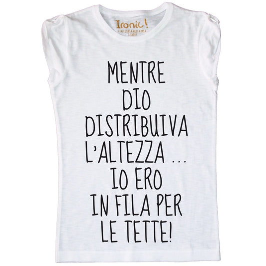 Maglia Donna Ero in fila per le tette ...