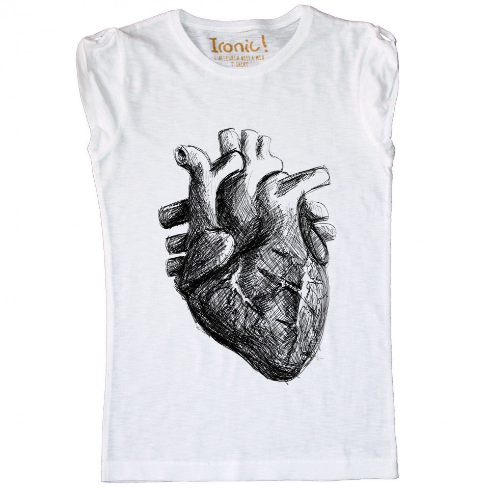 Maglia Donna Heart Black and White