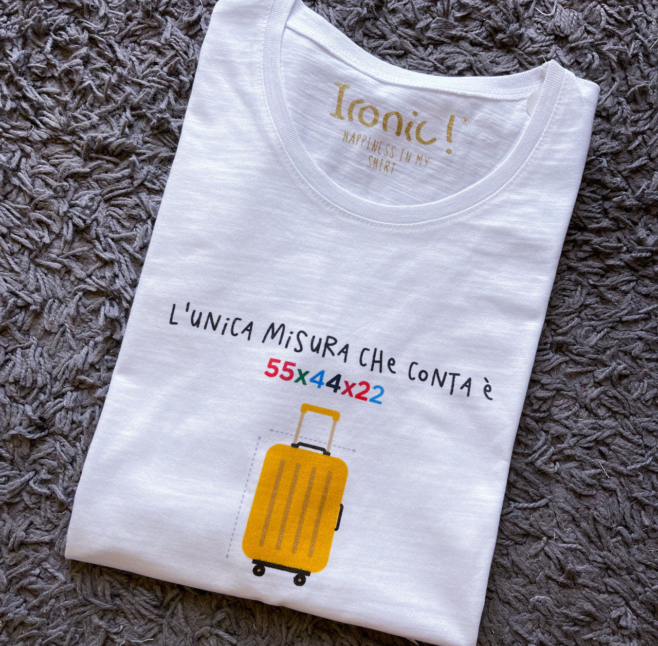 Maglia Donna "L'unica misura che conta è 55x44x22"
