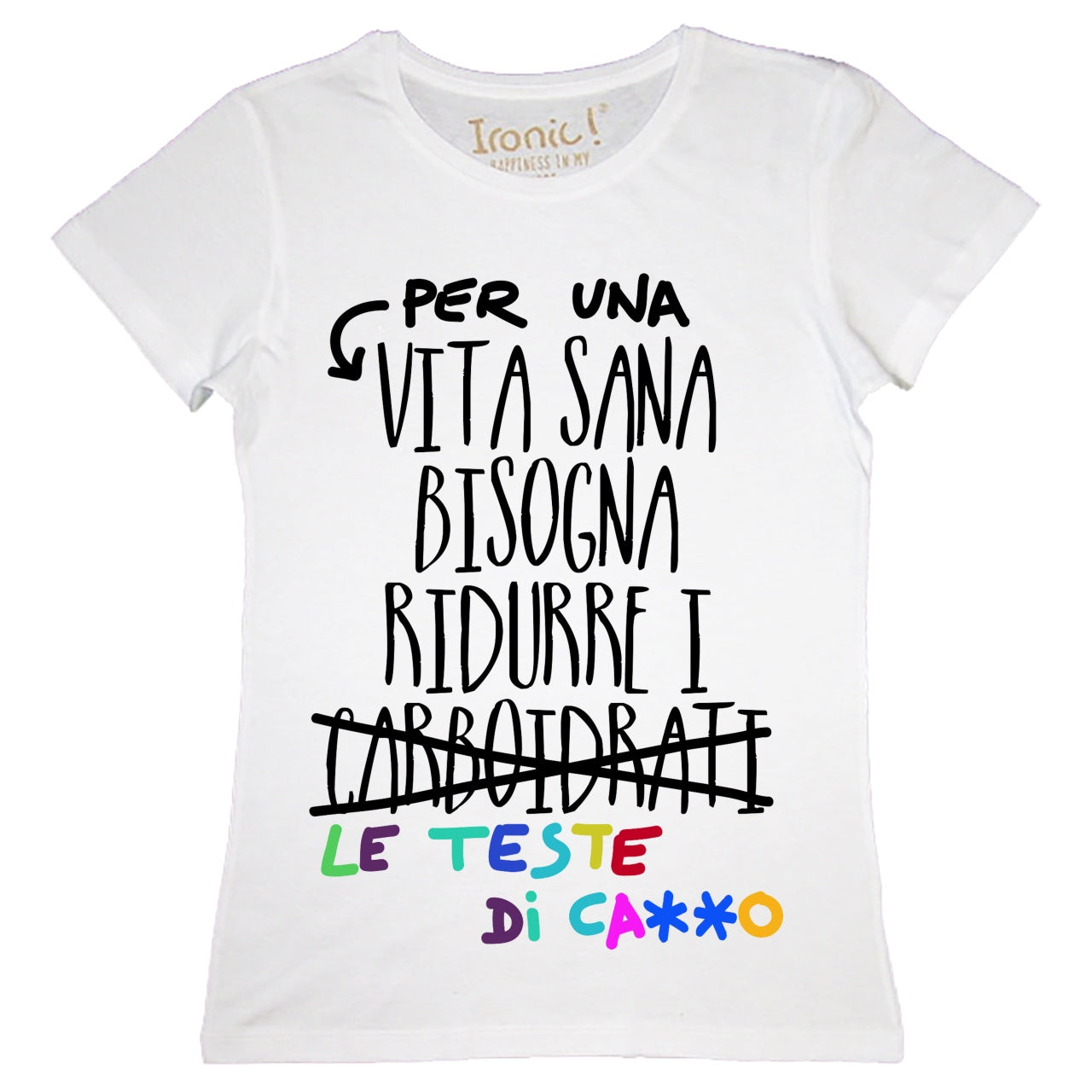 Maglia Donna "Per una vita bisogna ridurre i carboidrati"