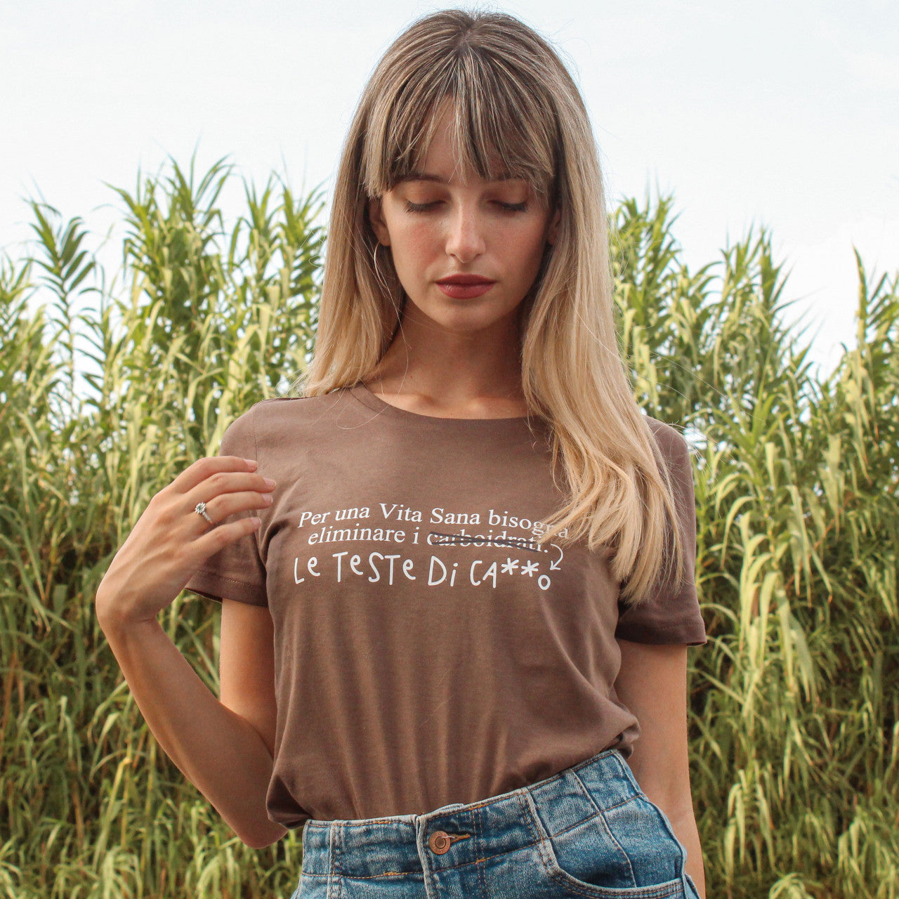Maglia Donna "Per una vita sana bisogna eliminare i carboidrati..."