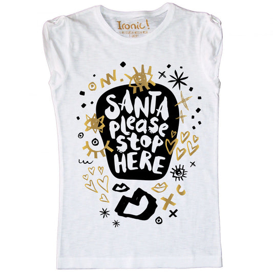 Maglia Donna "Santa Please Stop here"