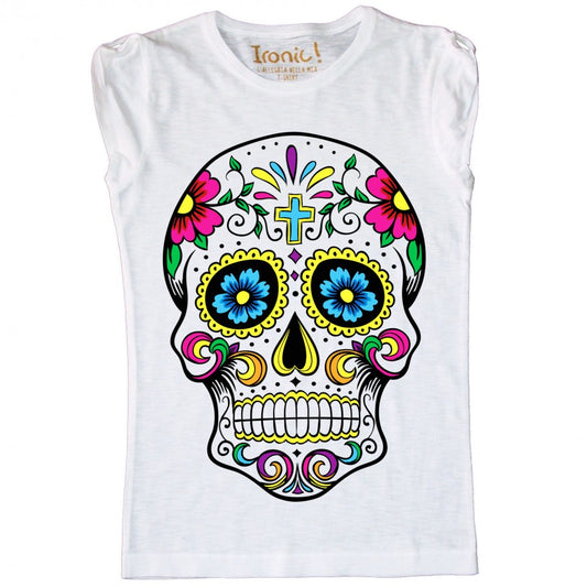 Maglia Donna "Skull Mexican floreal"