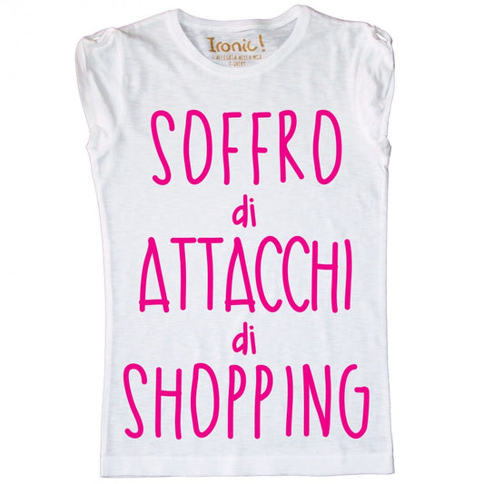 Maglia Donna "Soffro di attacchi di Shopping"