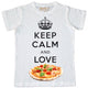 Maglia Uomo Keep Calm and Love Pizza