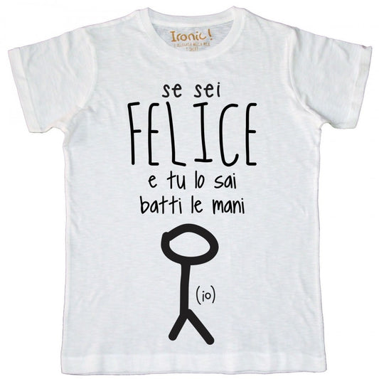 Maglia Uomo "Se sei felice batti le mani"