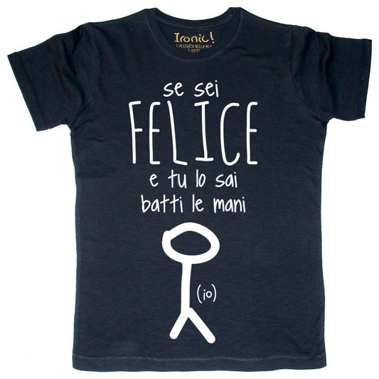 Maglia Uomo "Se sei felice batti le mani"