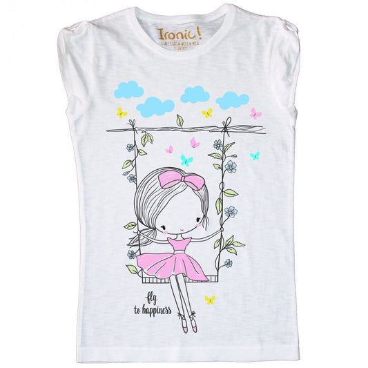 T-Shirt Bambina "Fly to Happiness"