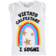 T-Shirt Bambina "Vietato calpestare i sogni"